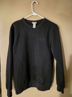 H&M L.O.G.G. Men's Black Crewneck Fleece Pullover Logo Sweatshirt Size XS