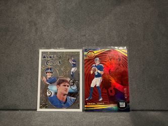 Daniel Jones 2 Card Lot 2023 Illusions /175 King of Cards Giants NFL