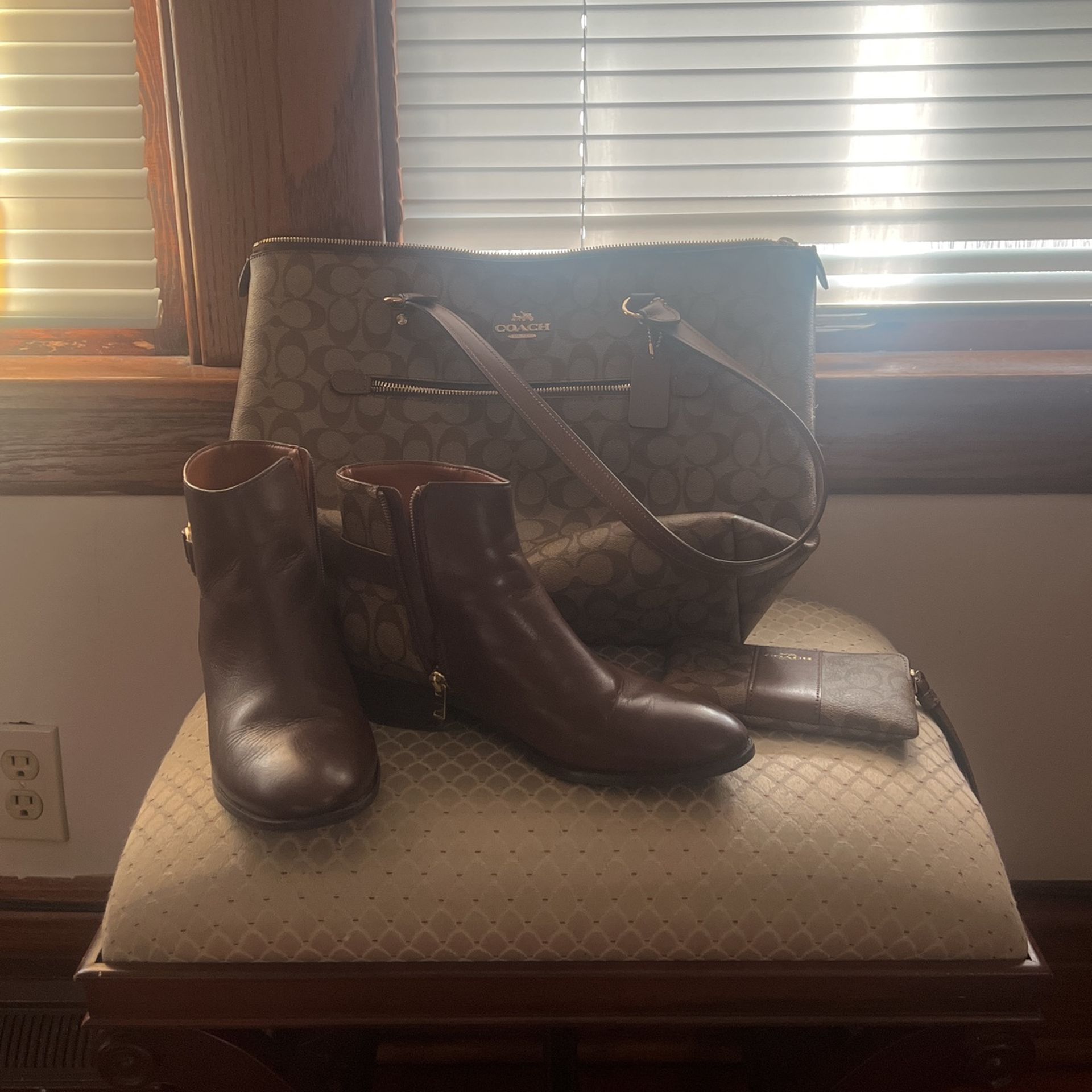 bag, wallet and boots (#8 I lost the zipper handle) coach all for 100 dlls check out the photos
