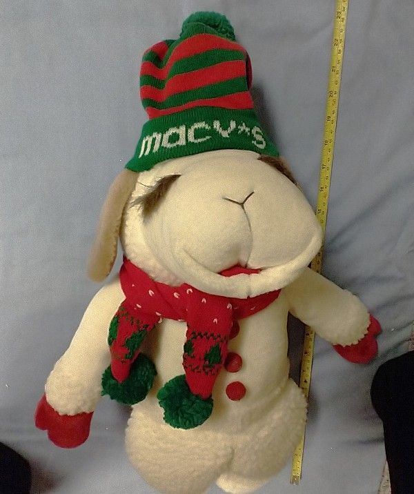 Lamb chop stuffed animal, Macy’s 23 inch tall