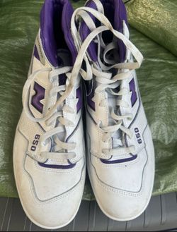 New Balance 650 High White Purple Grey Sneakers Retro Shoes Men's Size 13 NEW