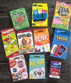 10 Family Card & Games Lot – LCR, UNO, Blink, Crazy 8s, Disney & More