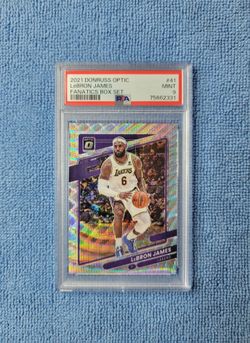 PSA 9 2021-22 Panini Donruss Optic Fanatics Box Set Wave Prizm Lebron James