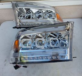 13-24 Ram LED DRL Projector Headlights Luces Focos Micas Faros Faroles Headlamps
