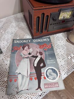 Antique Sheet Music Snookey Ookums Irving Berlin 1913 Art Nouveau Cover