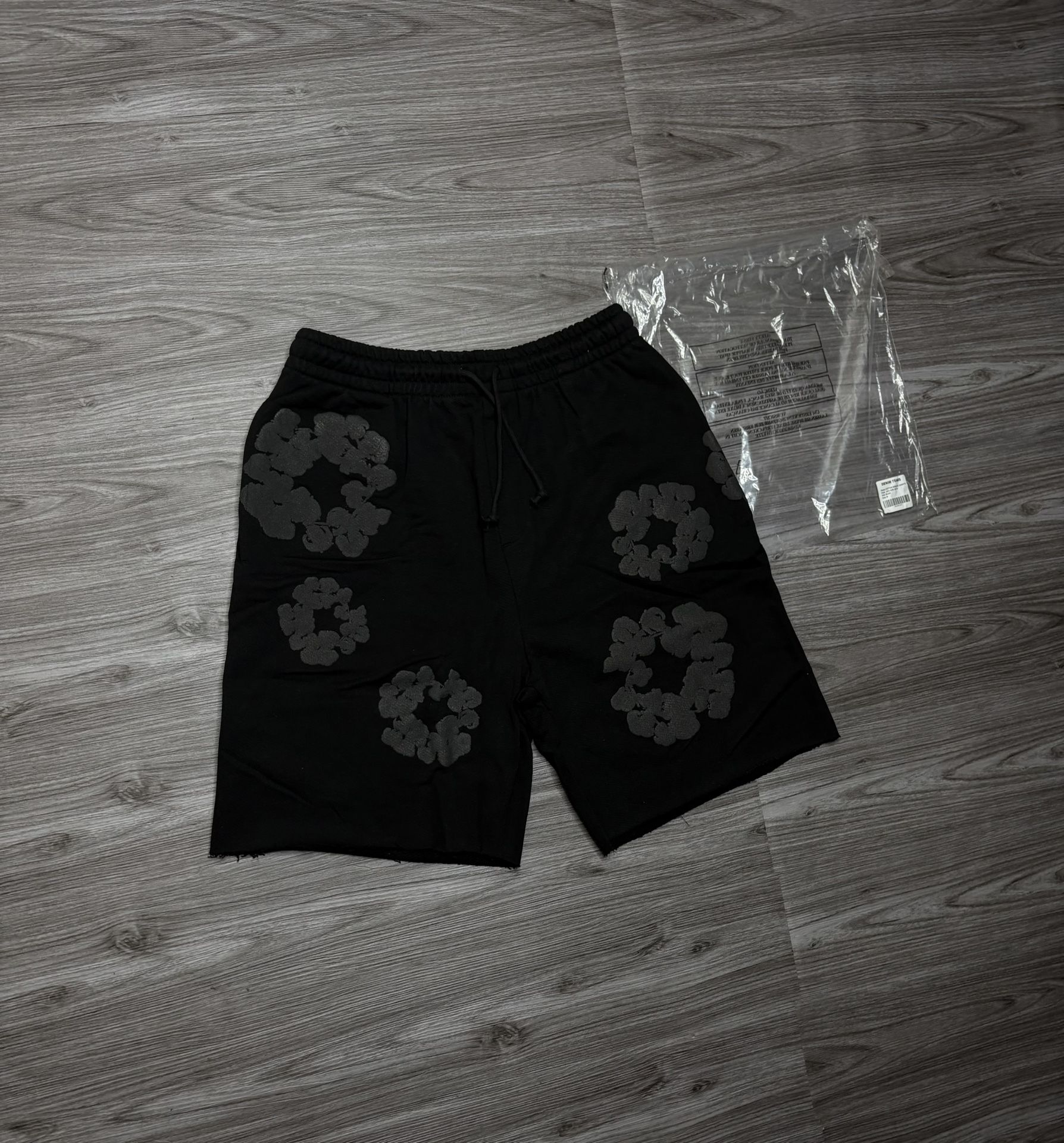 Black Denim tear Shorts