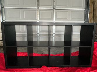 8-Cube Organizer / TV Stand (Black-Brown)