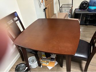 Table and two chairs