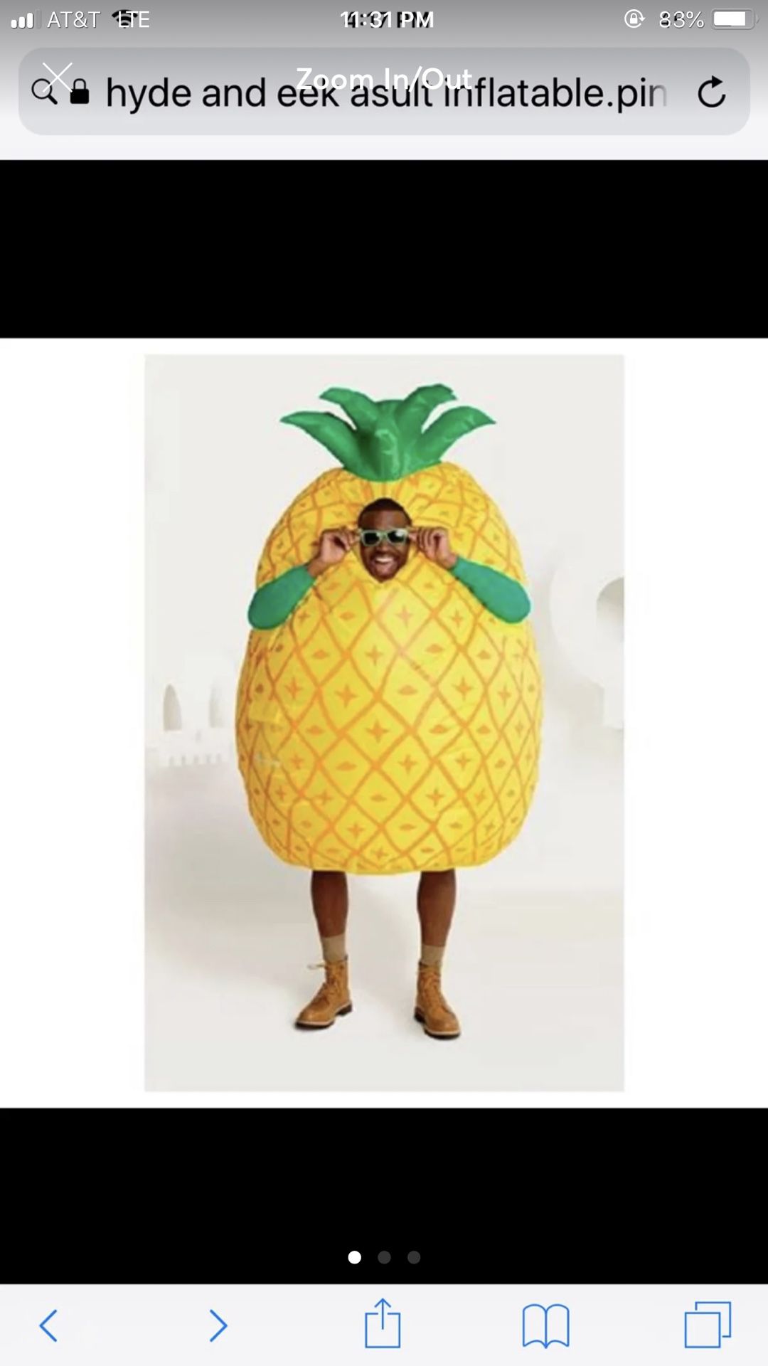 New Hyde and Eek Inflatable Pineapple Costume