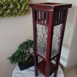 $19 Vintage Mission Arts and Crafts Style Candle Holder. Great Vintage Condition. 20" Tall 5 1/2" Wide