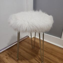 Faux Fur Stool