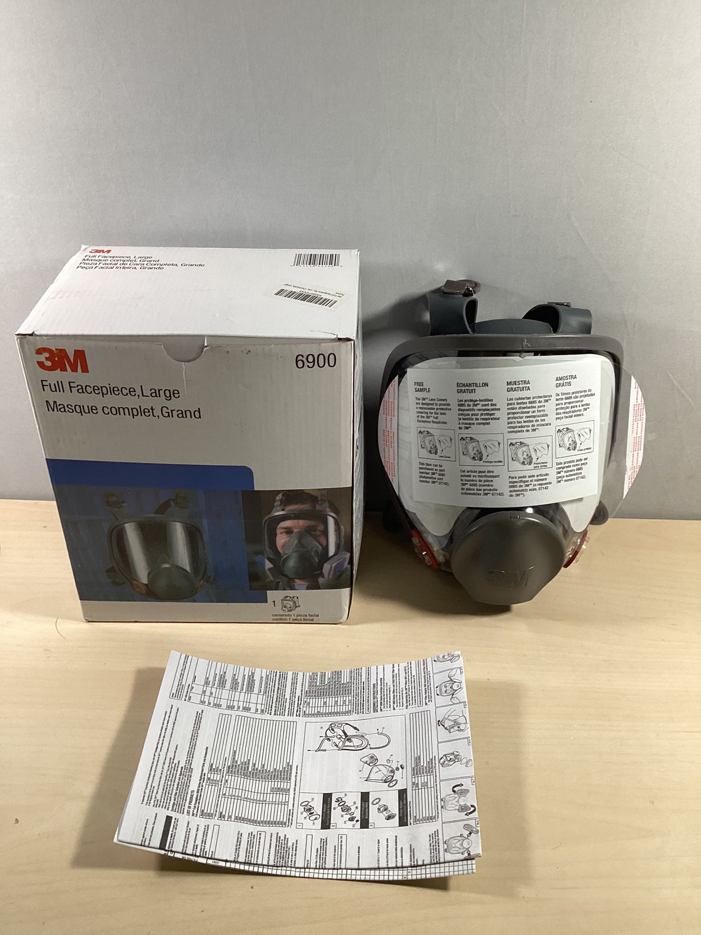 3M Respirator Kit, Full Face 6900, Reusable, Large