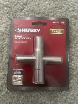 Water key to open water valve.