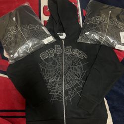 Black VVS “Sp5der” Zip Up For Micheal Only 