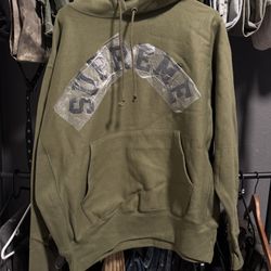 Supreme X Champion SS25 Hoodie Olive