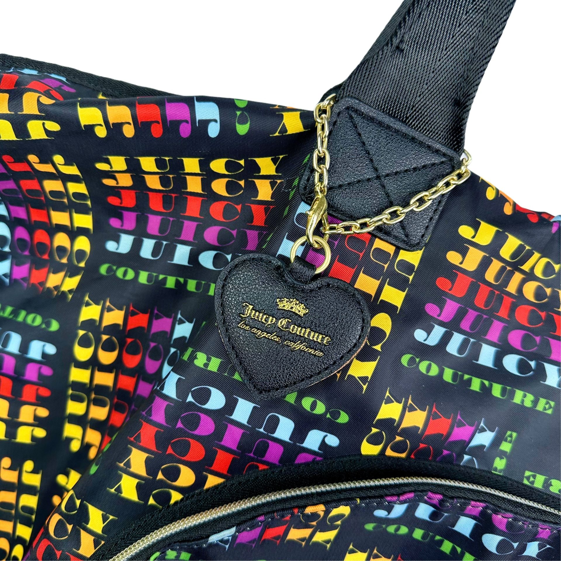 Juicy Couture Rainbow Spell-Out Tote / Shoulder Bag