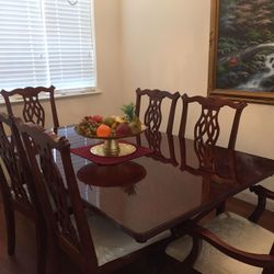 Dining table and hutch