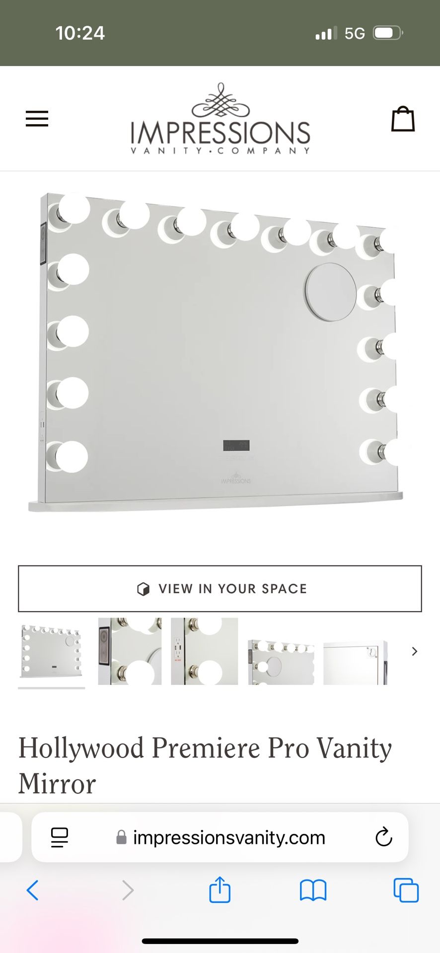 Impressions Vanity White Vanity Mirror