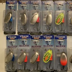 Brad’s Vibrax Blue fox lures Size 6