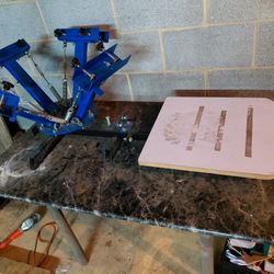 4 Color Manual Tshirt Screen Press W/table