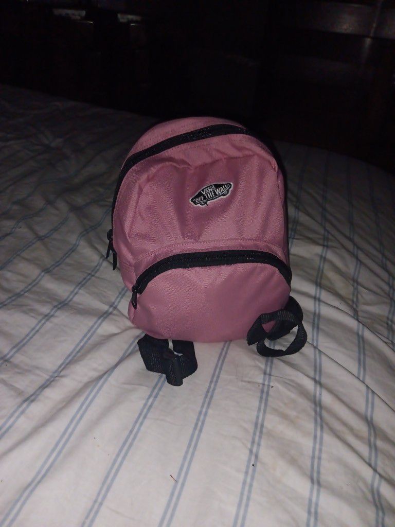New Vans Mini Book Bag Fuchia Color New With Tags Still On 