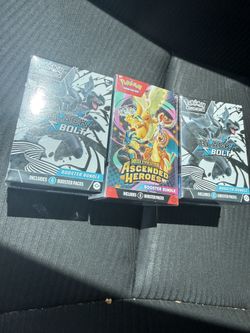 Pokemon booster bundles. Ascended heroes + black bolt x2