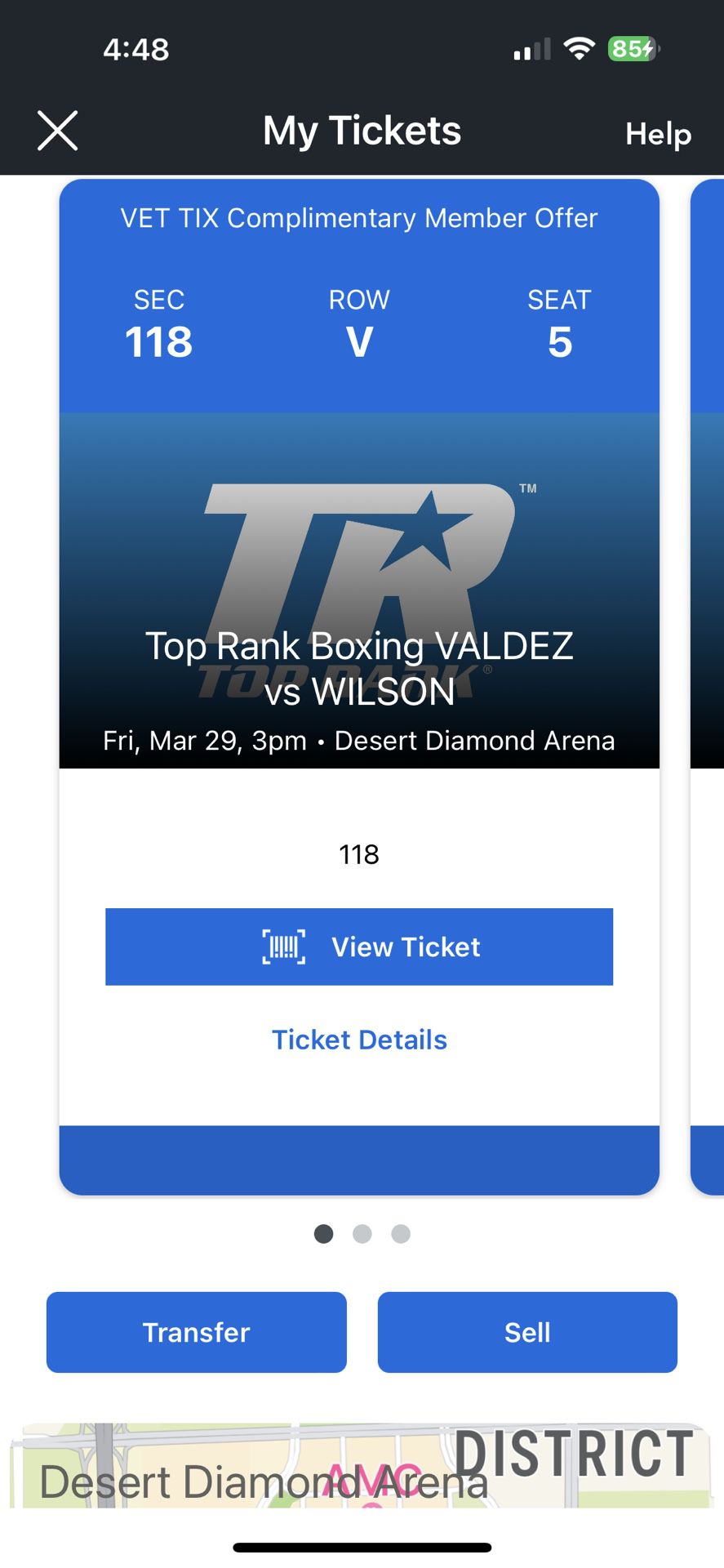 Tickets For Tonight Top Rank Boxing And Parking Pass