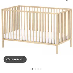IKEA SNIGLAR Baby Crib + Mattress