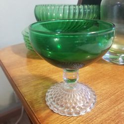 Vintage Green Glassware 
