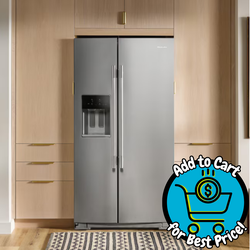 KitchenAid 24.8 cu ft. Side-by-Side Refrigerator with Exterior Ice and Water and PrintShield® finish