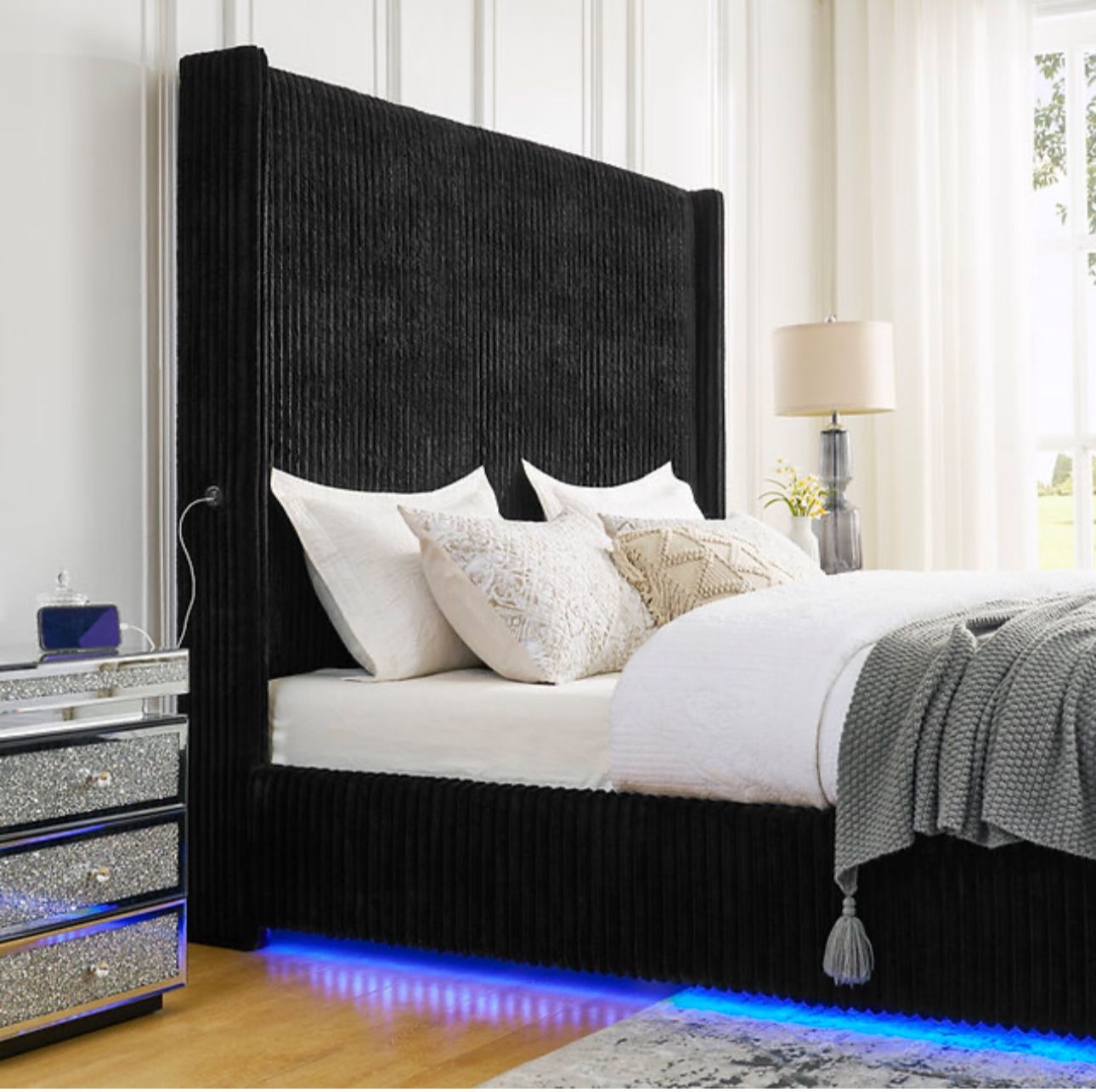 NEW QUEEN AND KING SIZE LUX LED BED WITH MATTRESS AND FREE DELIVERY BEDROOM FURNITURE SECTIONAL SOFA AND MORE