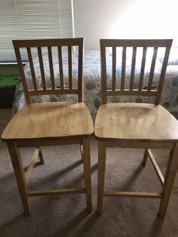 Counter Height Wood Chairs ALL 6 for $60