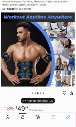 Effective Core Training Support】 The device is indicated for the improvement of muscle tone and firmness, for strengthening muscles in arms, abdomen, 