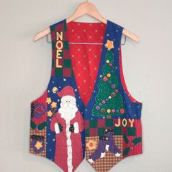 Vintage Handmade Christmas 90's Vest 