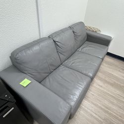 Grey Leather Sofa