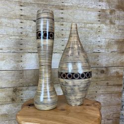 Set Of Two Decorative Vases Home Decore 