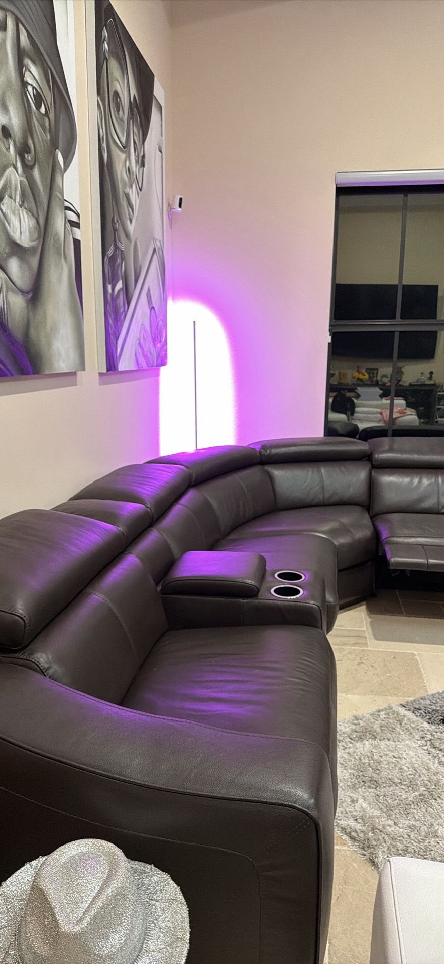 Leather Sectional Sofa Recliner