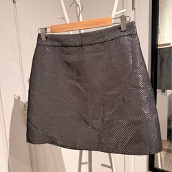 Shimmery Dark Grey Mini Skirt
