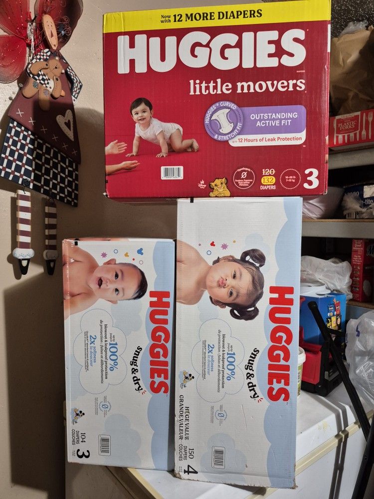 Huggies Size 3and 4