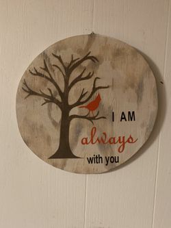 Red Cardinal sign (wood)