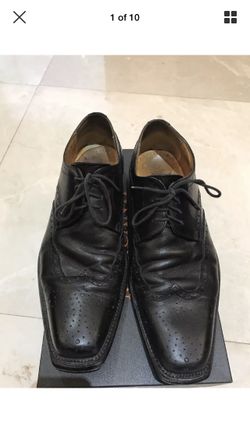 Mercantini Fiorentini Men’s Black Oxford Wing Tip Dress Shoe Size 8.5