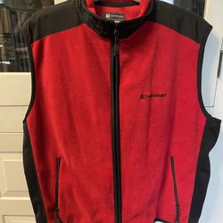 American Eagle AE Performance Men’s Size XL Red/Black Fleece Vest Full Zip NWT!
