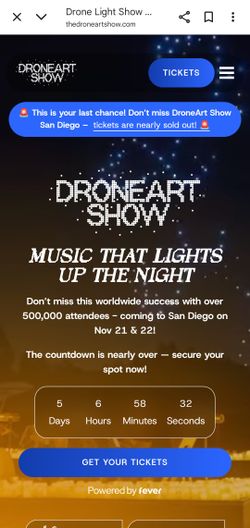 Fever Drone Art Show Tickets Fri