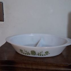 Vintage Glasbake Divided Oval 
