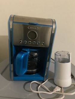 Teal Coffee Pot And Grinder New
