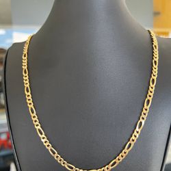 10k solid yellow gold figaro necklace 20 inch