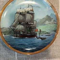 Vintage Plates Franklin Mint "Great Ships of Golden Age Of Sail", ENDEAVOR, 1986