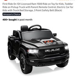 First Ride On 12V Licensed Ram 1500 Ride on Toy for Kids