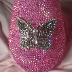By Hand Bedazzled Wine Glass