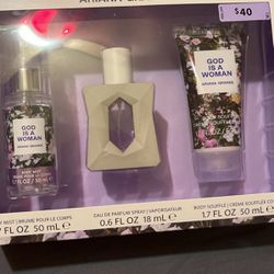 Brand New In Box GOD IS A WOMAN PERFUME GIFT SET BY ARIANA GRANDE